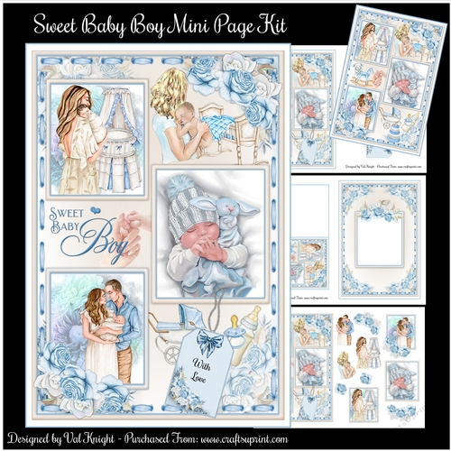 Sweet Baby Boy Mini Page Kit