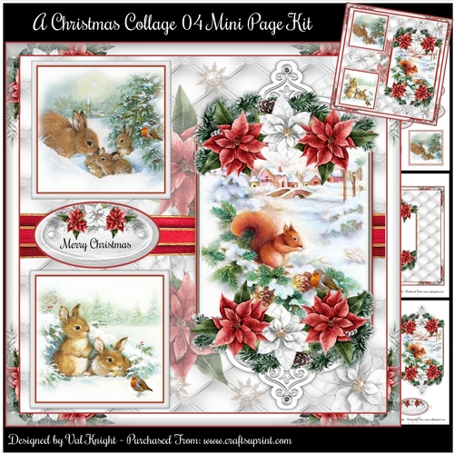 A Christmas Collage 04 Mini Page Kit