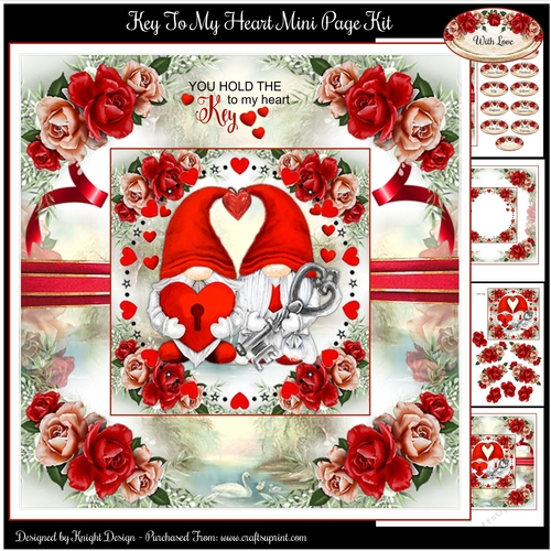 Key To My Heart Mini Page Kit