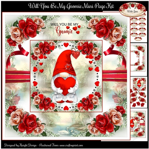 Will You Be My Gnomie Mini Page Kit