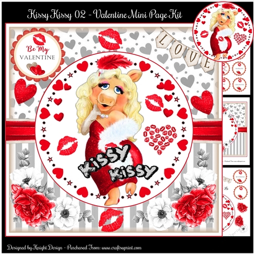 Kissy Kissy 02 - Valentine Mini Page Kit 