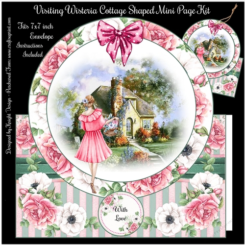Visiting Wisteria Cottage Shaped Mini Page Kit