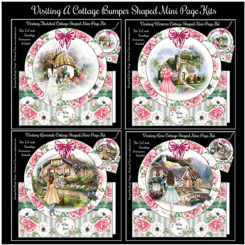 Visiting A Cottage Bumper Shaped Mini Page Kits