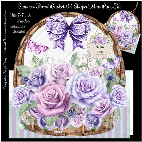 Summer Floral Basket 04 Shaped Mini Page Kit 