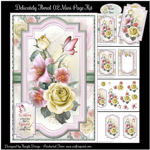 Delicately Floral 02 Mini Page Kit
