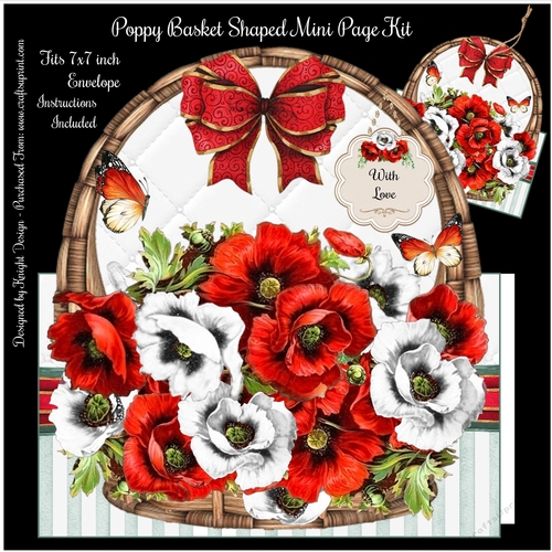 Poppy Basket Shaped Mini Page Kit