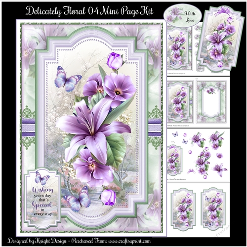 Delicately Floral 04 Mini Page Kit 