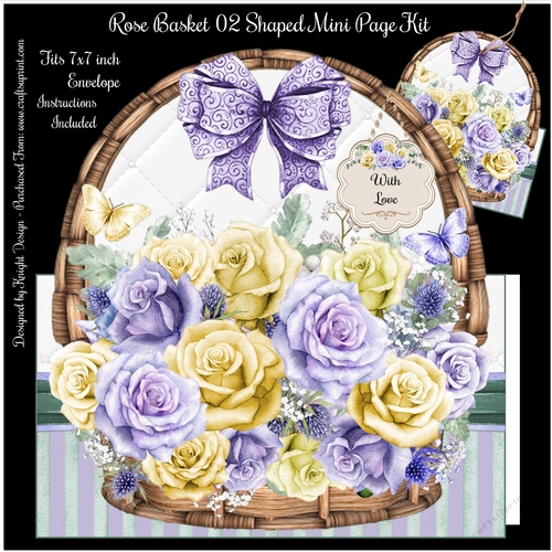 Rose Basket 02 Shaped Mini Page Kit