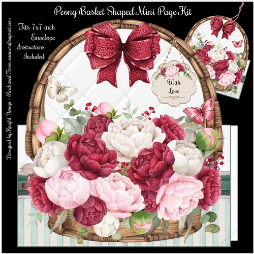 Peony Basket Shaped Mini Page Kit