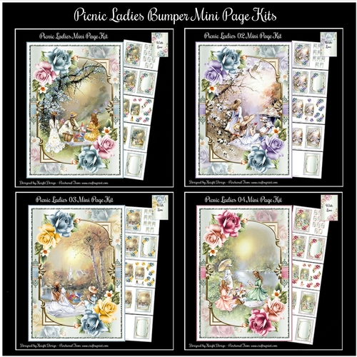 Picnic Ladies Bumper Mini Page Kits