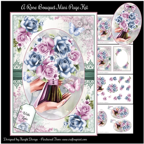A Rose Bouquet Mini Page Kit 