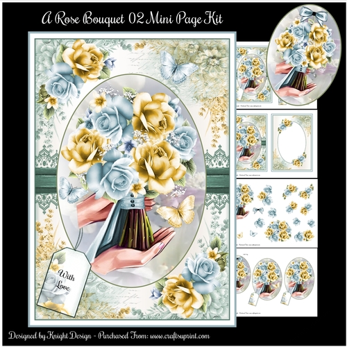 A Rose Bouquet 02 Mini Page Kit 