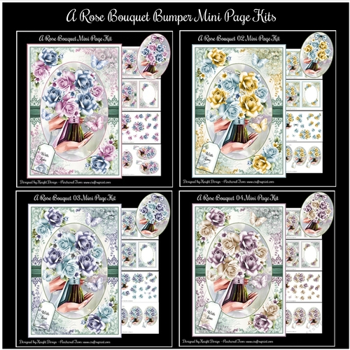 A Rose Bouquet Bumper Mini Page Kits