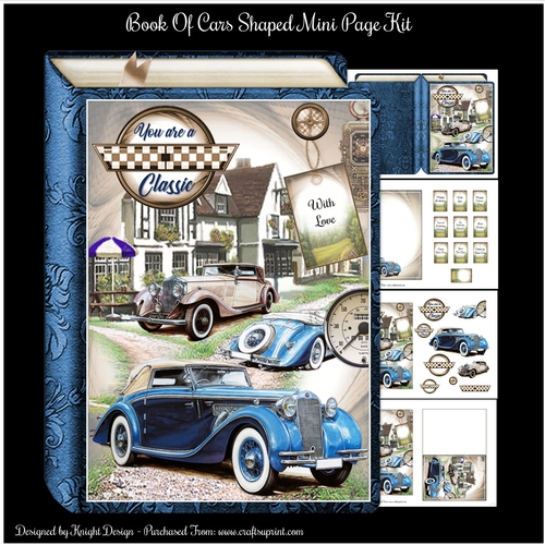 Book Of Cars Male Shaped Mini Page Kit