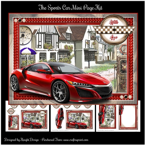 The Sports Car Male Mini Page Kit 