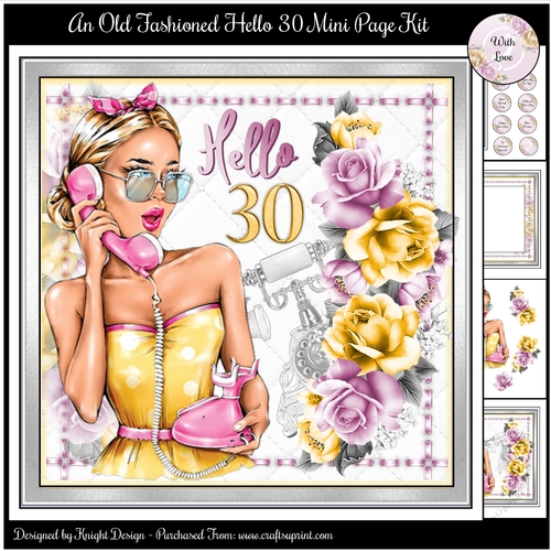 An Old Fashioned Hello 30 Mini Page Kit 