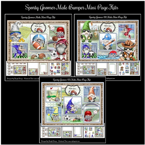 Sporty Gnomes Male Bumper Mini Page Kits