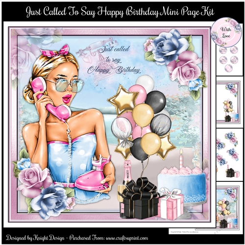 Just Called To Say Happy Birthday Mini Page Kit