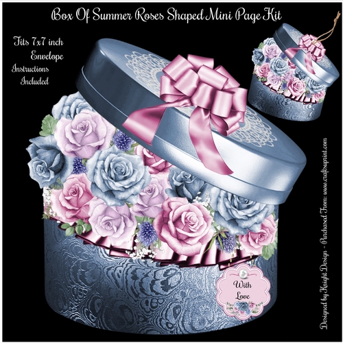 Box Of Summer Roses Shaped Mini Page Kit 