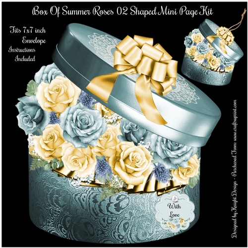 Box Of Summer Roses 02 Shaped Mini Page Kit 