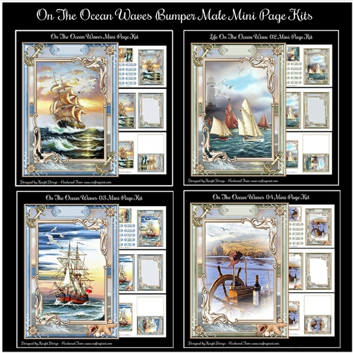 On The Ocean Waves Bumper Male Mini Page Kits