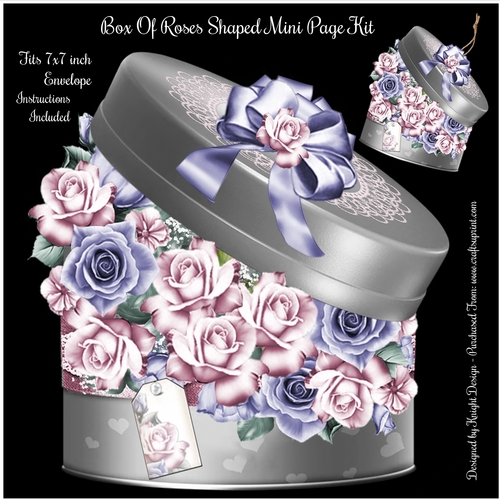  Box Of Roses Shaped Mini Page Kit 