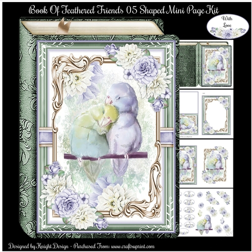 Book Of Feathered Friends 05 Shaped Mini Page Kit