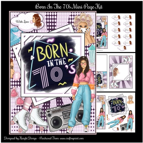 Born In The 70s Mini Page Kit