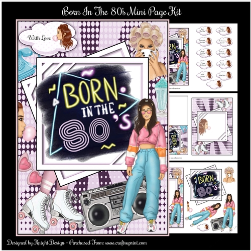 Born In The 80s Mini Page Kit