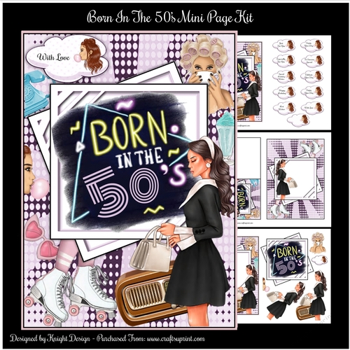 Born In The 50s Mini Page Kit 