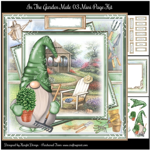 In The Garden Male 03 Mini Page Kit