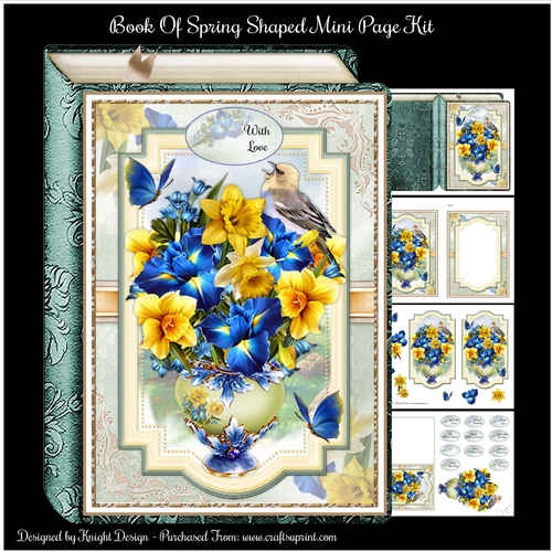Book Of Spring Shaped Mini Page Kit