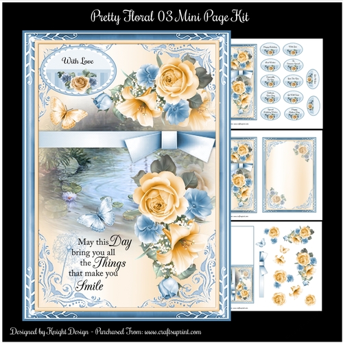 Pretty Floral 03 Mini Page Kit