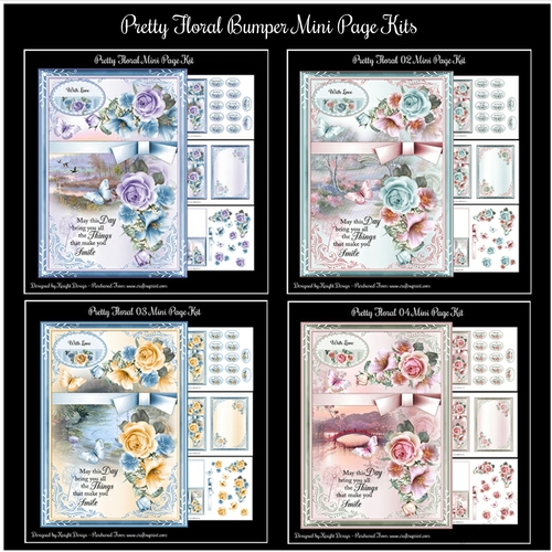 Pretty Floral Bumper Mini Page Kits