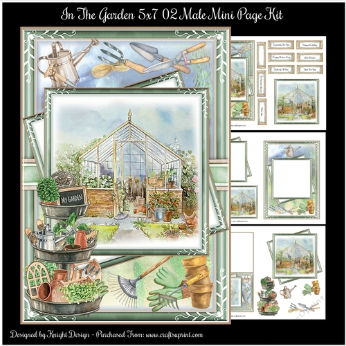 In The Garden 5x7 02 Male Mini Page Kit 