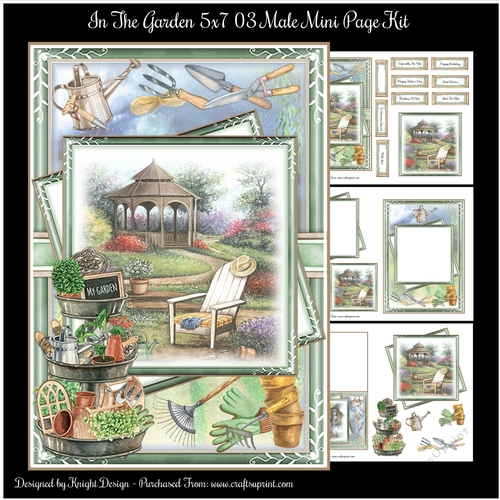 In The Garden 5x7 03 Male Mini Page Kit 