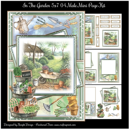 In The Garden 5x7 04 Male Mini Page Kit 