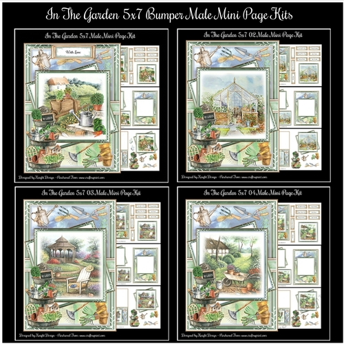 In The Garden 5x7 Bumper Male Mini Page Kits