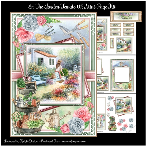 In The Garden 5x7 Female 02 Mini Page Kit