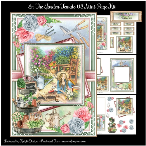 In The Garden 5x7 Female 03 Mini Page Kit