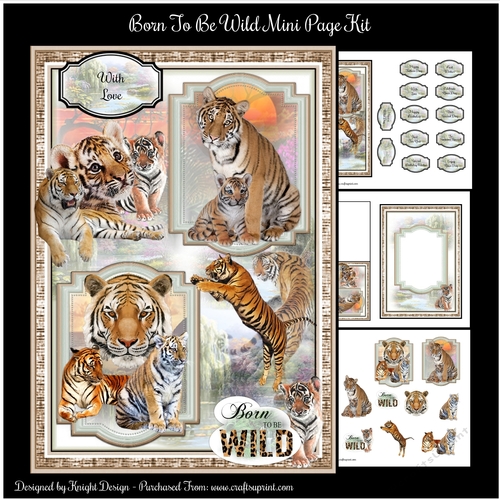 Born To Be Wild 5x7 Mini Page Kit 