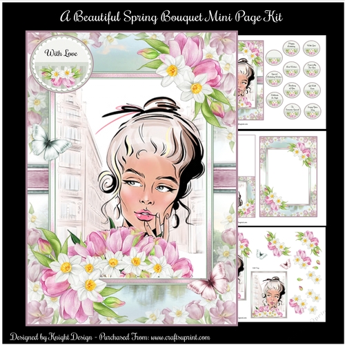 A Beautiful Spring Bouquet Mini Page Kit 