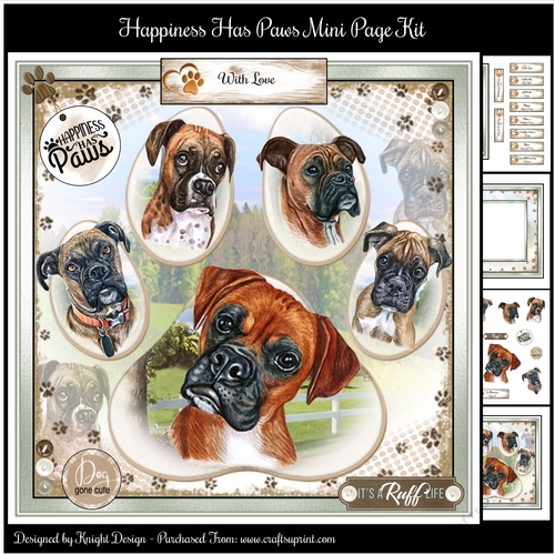 Happiness Has Paws Mini Page Kit 