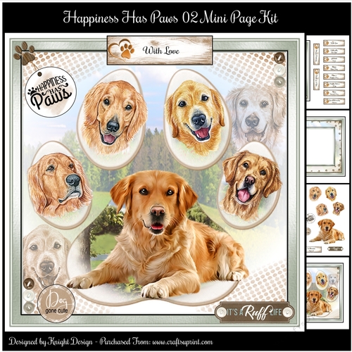 Happiness Has Paws 02 Mini Page Kit 
