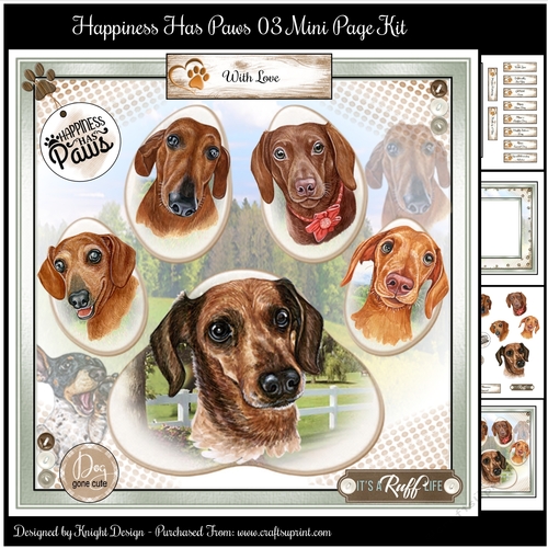 Happiness Has Paws 03 Mini Page Kit 