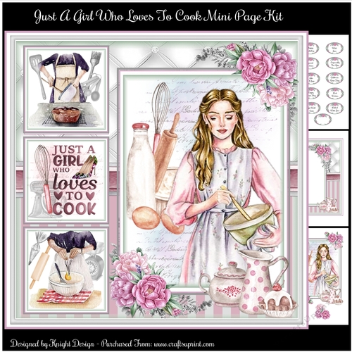 Just A Girl Who Loves To Cook Mini Page Kit 