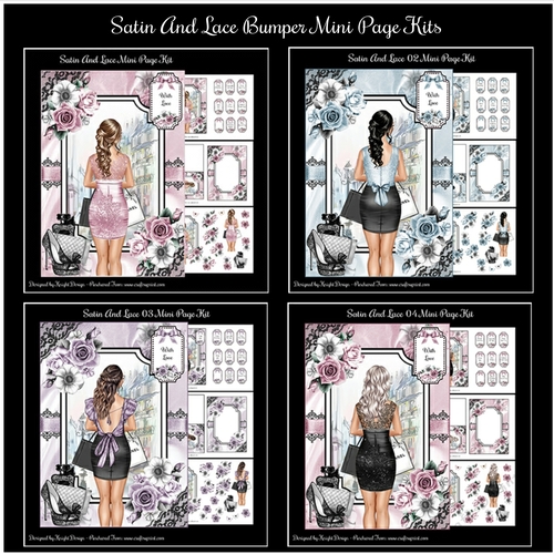 Satin And Lace Bumper Mini Page Kits