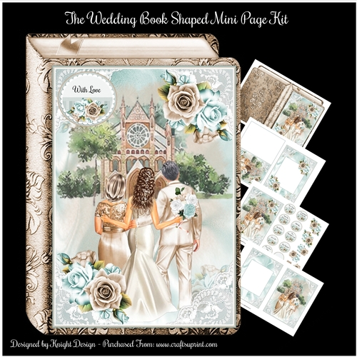 The Wedding Book Shaped Mini Page Kit