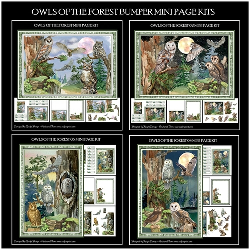 Owls Of The Forest Bumper Mini Page Kits