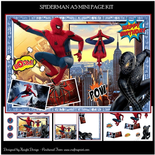 Spiderman A5 Mini Page Kit 